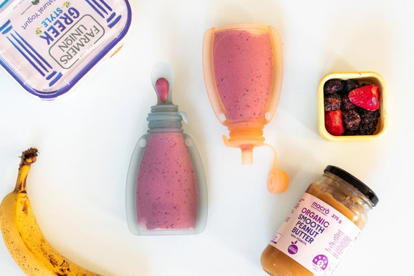 Banana & Frozen Berry Yoghurt Smoothie