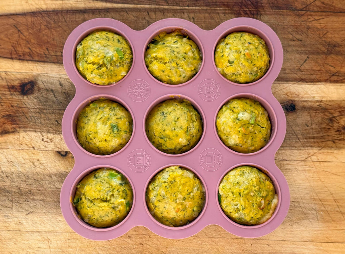 Cheesy Pumpkin & Broccoli Muffins