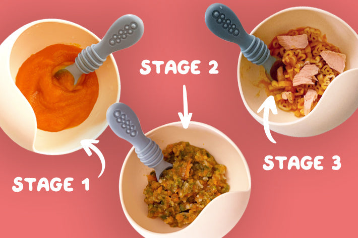 The 3 baby food stages